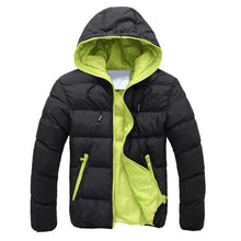 Load image into Gallery viewer, Men Winter Hooded Jacket Long Sleeve Thicken Puffer Padded Coat Warm Ultralight